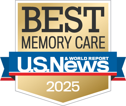 U.S. News 2025 Best Memory Care award badge presented to Arrow Senior Living communities for excellence in dementia and Alzheimer’s care service